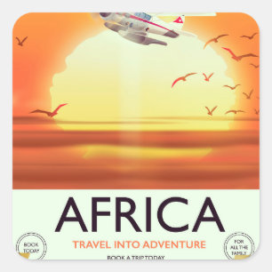 Africa Square Sticker