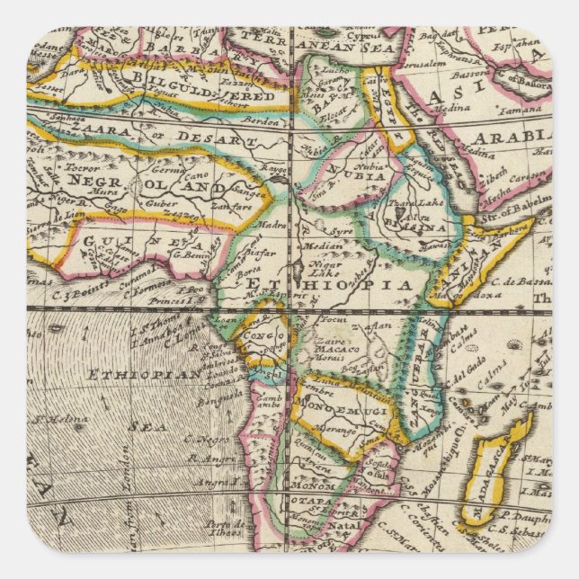 Africa Square Sticker (Front)