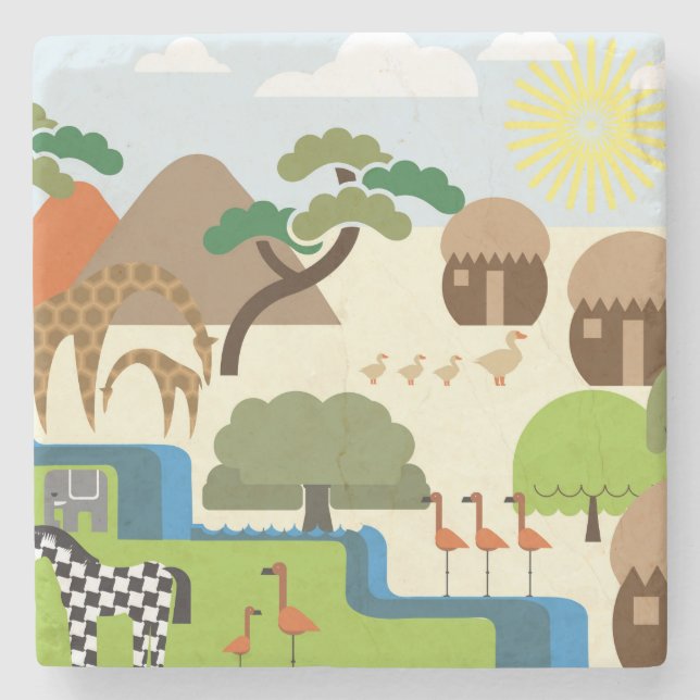 Africa Stone Coaster (Front)