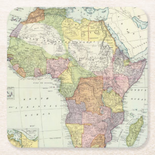 Africa, Suez Canal Square Paper Coaster