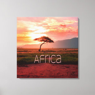 Africa Sunset African Canvas Print