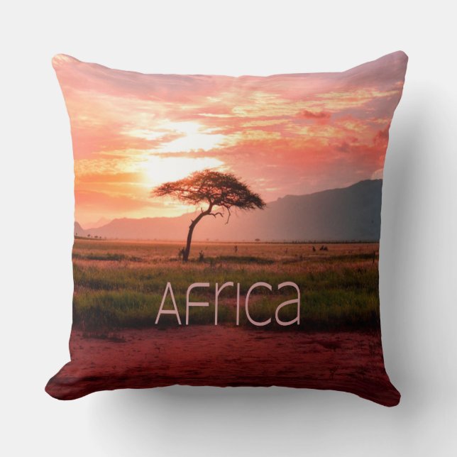 Africa Sunset African Cushion (Front)
