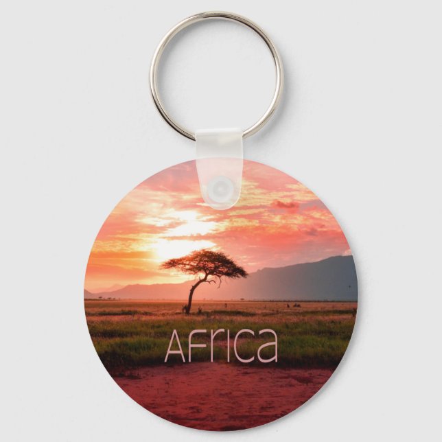 Africa Sunset African Key Ring (Front)
