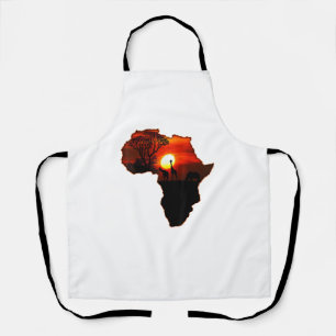 Africa T Shirt Map Of Africa Tee South African Sun Apron