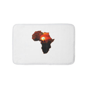 Africa T Shirt Map Of Africa Tee South African Sun Bath Mat