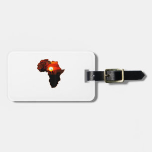 Africa T Shirt Map Of Africa Tee South African Sun Luggage Tag