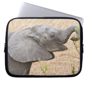 Africa. Tanzania. Young Elephant at Tarangire Laptop Sleeve