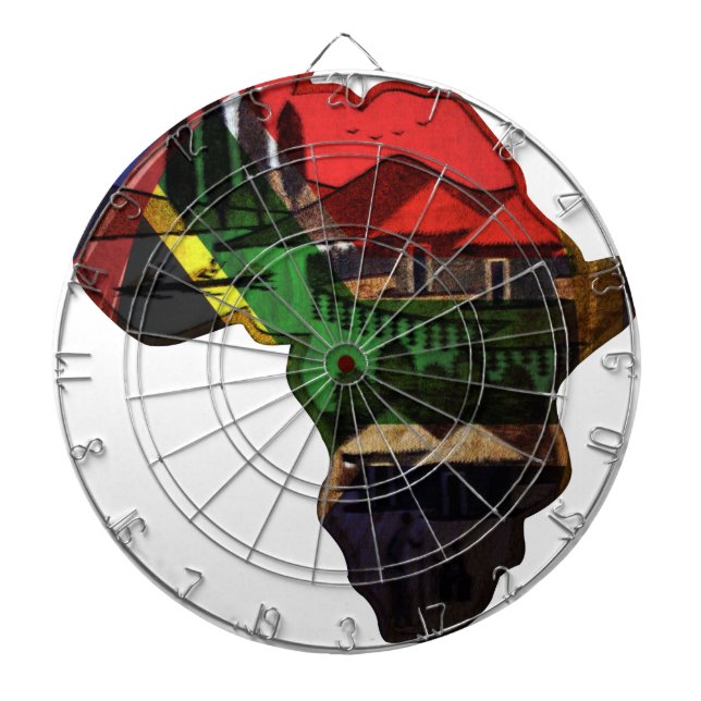 Africa: The Home of All Traditional Colours  Dartboard (Front)
