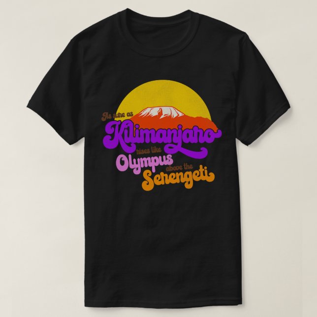 AFRICA Toto Lyrics As Sure As Kilimanjaro T-Shirt (Design Front)