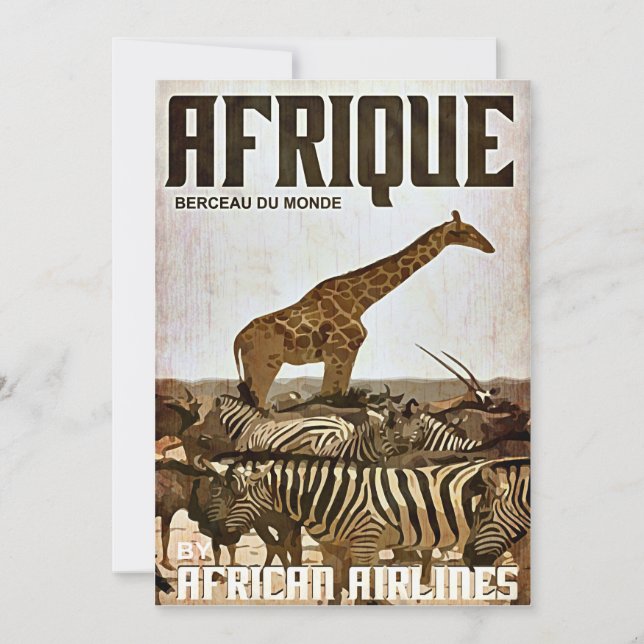 Africa Tourism Poster Invitation (Front)