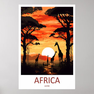 Africa Travel Print Wall Art Africa Wall Hanging