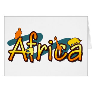 Africa trendy cool and fun design cards