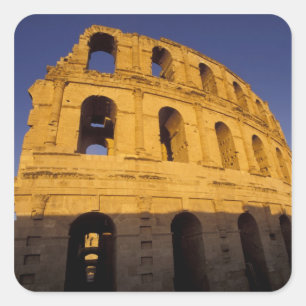 Africa, Tunisia, El Jem. Ruins of a Roman 3 Square Sticker