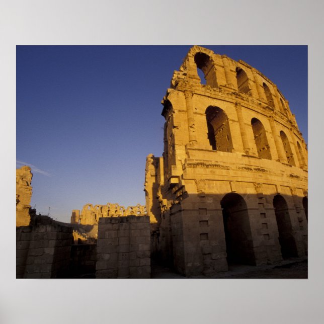 Africa, Tunisia, El Jem. Ruins of a Roman Poster (Front)