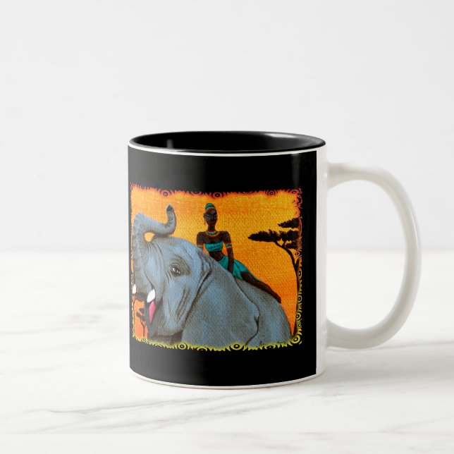 "Africa!" Two-Tone Coffee Mug (Right)