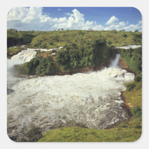 Africa, Uganda, Murchison Falls NP. The frothy Square Sticker