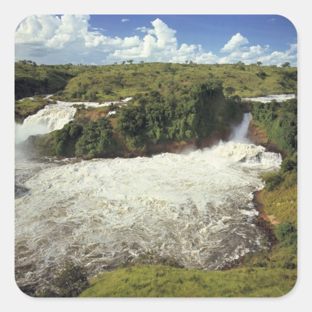 Africa, Uganda, Murchison Falls NP. The frothy Square Sticker (Front)