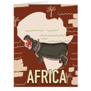 Africa vintage travel poster.