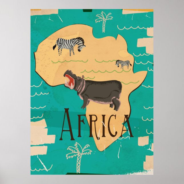 Africa Vintage Travel Poster (Front)