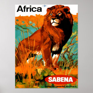 Africa Vintage Travel Poster