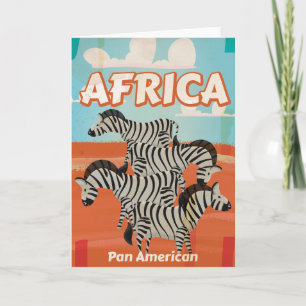 Africa Vintage Travel Poster Holiday Card