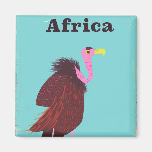 Africa Vulture vintage air travel poster Magnet