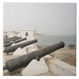 Africa, West Africa, Ghana, Elmina. Canons gaurd Ceramic Tile