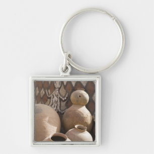 Africa, West Africa, Ghana, Sirigu. Handcrafted 2 Key Ring