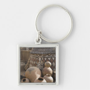 Africa, West Africa, Ghana, Sirigu. Handcrafted Key Ring