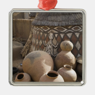 Africa, West Africa, Ghana, Sirigu. Handcrafted Metal Ornament