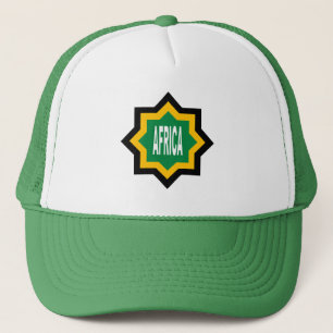 AFRICA White/Green Trucker Cap