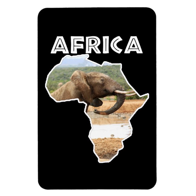 Africa Wildlife Continent Elephant Rising Magnet (Vertical)