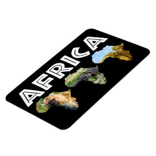 Africa Wildlife Continent Trio Magnet