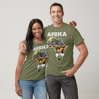 Africa Wildlife Map Trio T-Shirt