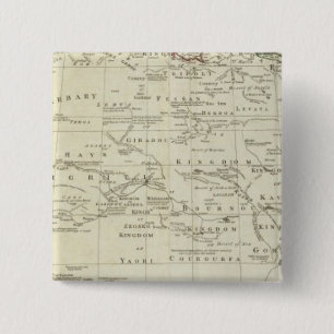 Africa, with all its kingdoms and states 15 cm square badge
