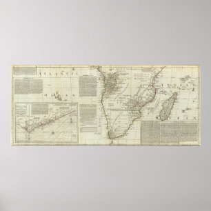 Africa, with all its states, kingdoms poster