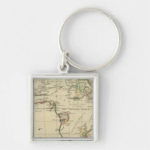 Africa with boundaries outlined key ring