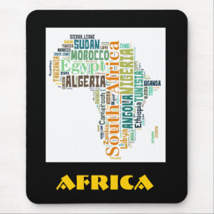 Africa Word; Art Mouse Pad