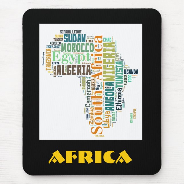 Africa Word; Art Mouse Pad (Front)
