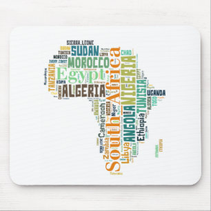 Africa Word Art Mouse Pad