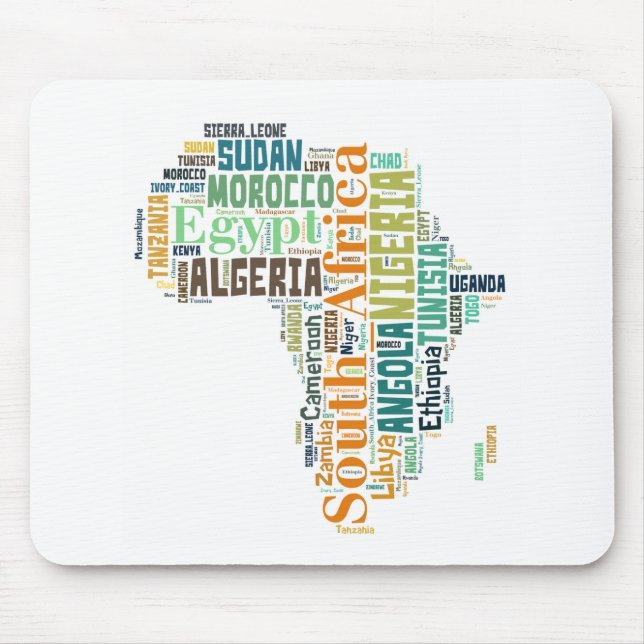 Africa Word Art Mouse Pad (Front)