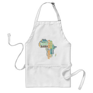 Africa Word Art Standard Apron