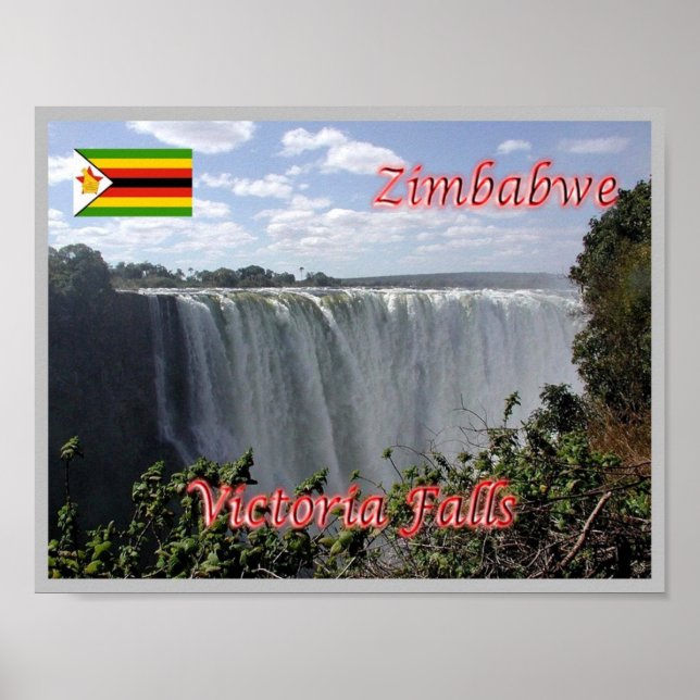 Africa - Zimbabwe - Victoria Falls Poster (Front)
