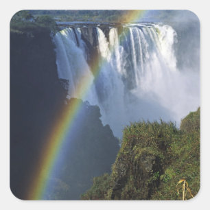 Africa, Zimbabwe, Victoria Falls Square Sticker