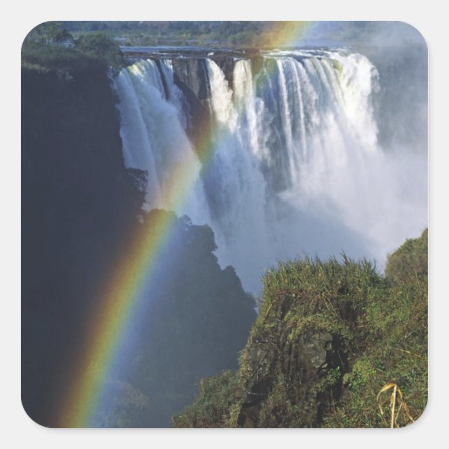 Africa, Zimbabwe, Victoria Falls Square Sticker (Front)