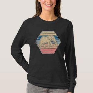 Africa Zoo Animal Safari Wildlife Retro Elephant T-Shirt