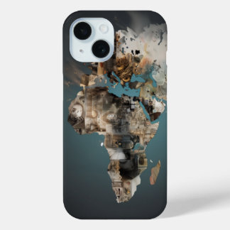 African abstract art cock iPhone 15 case