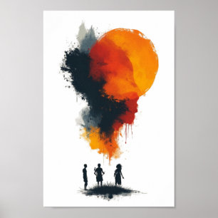 african abstract art poster
