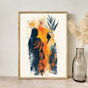 african abstract art poster