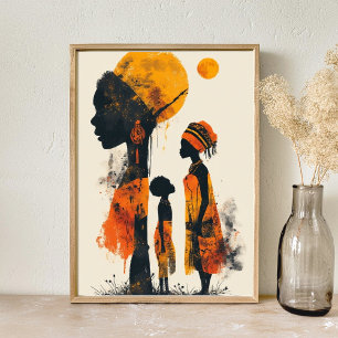 african abstract art poster